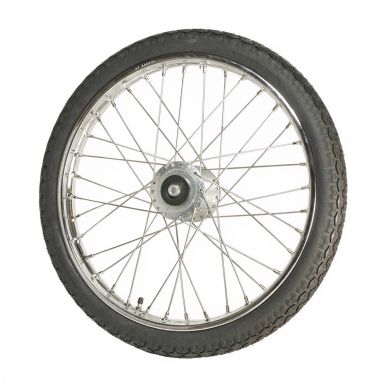 Hiittikärryn pyörä kromiteräs vanteella 19" - 2.25