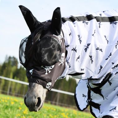 Equitare Lycra Skull and crossbones Hyönteishuppu UV-suojalla