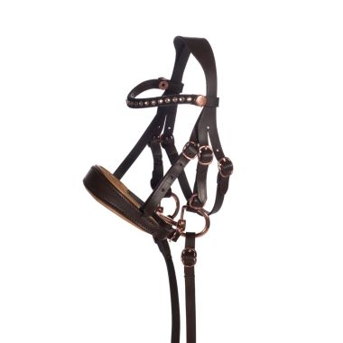HKM Hobby Horsing Rose gold Kepparisuitset nahkaa